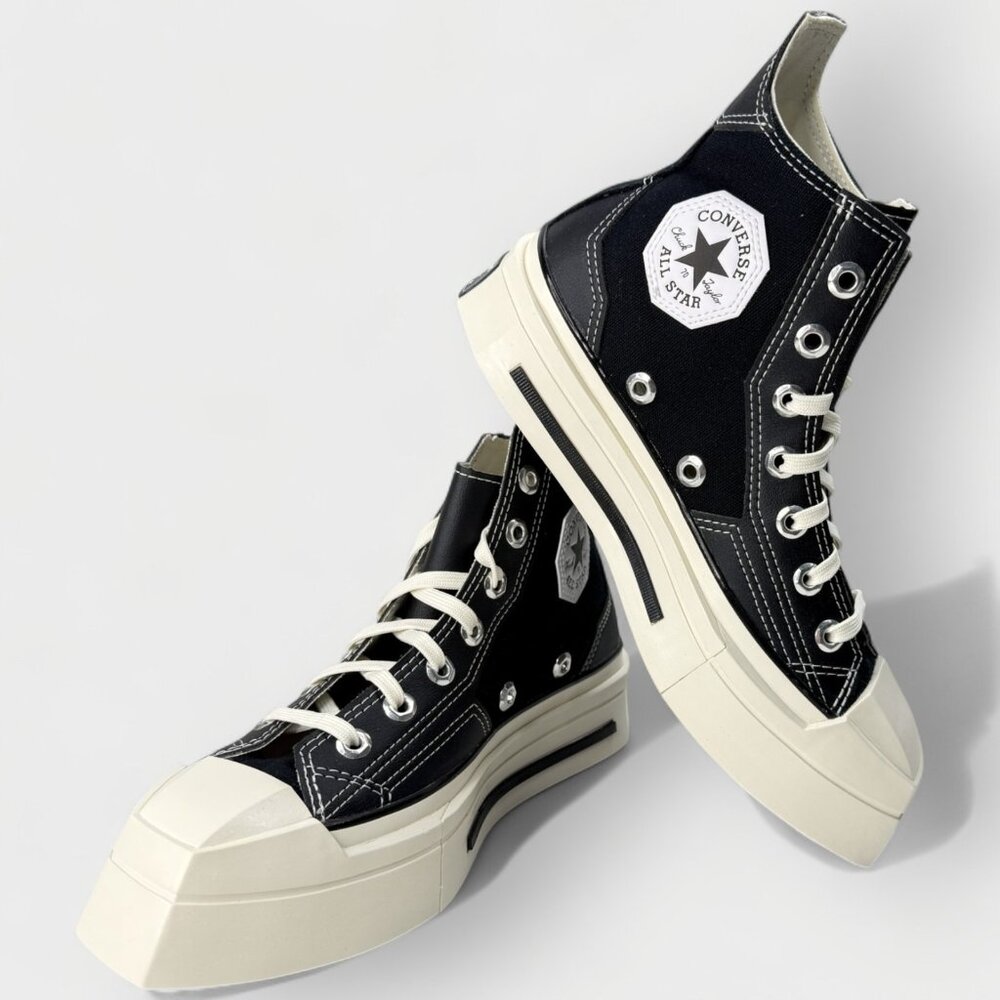 Converse Chuck 70 Hi De Luxe Squared Hi‑Top Women’s Size 6.5 Black A06435C - Picture 8 of 16
